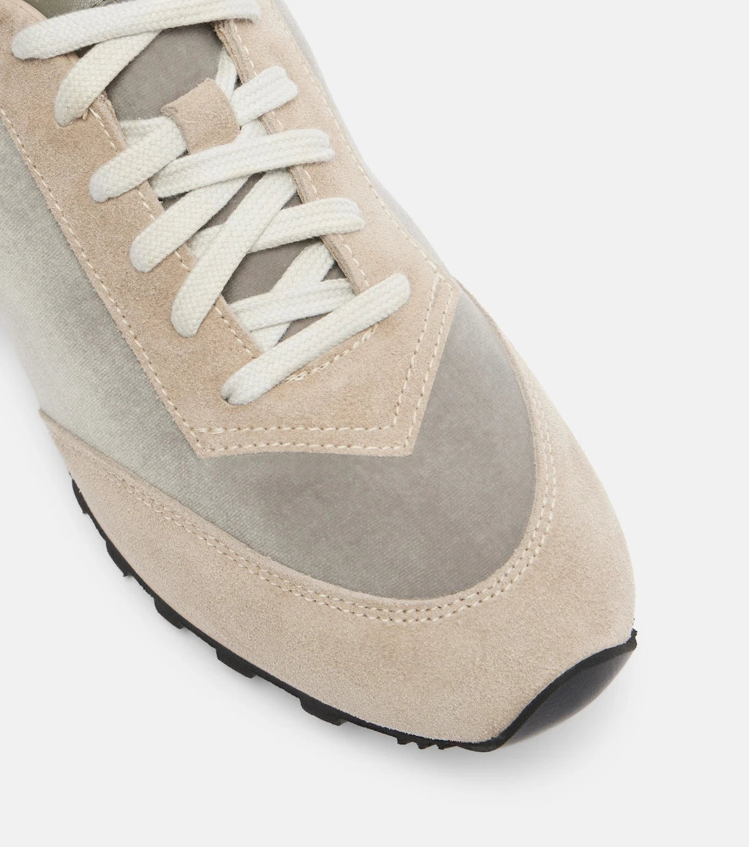 Le Monde Béryl - Slim Runner velvet and suede sneakers