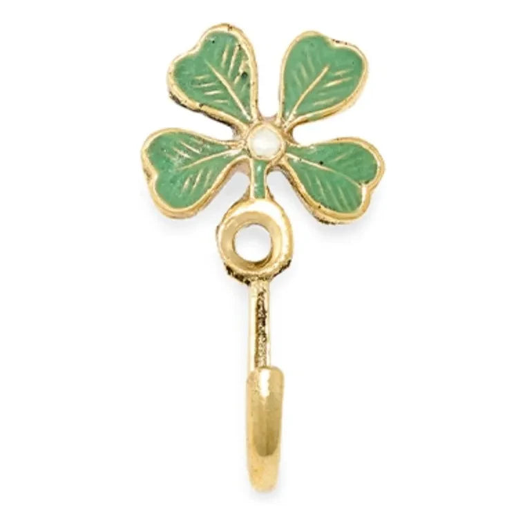 Doing Goods - Lucky Clover brass coat hook | Gold