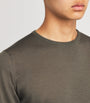 John Smedley Green Extra Fine Merino Wool Sweater