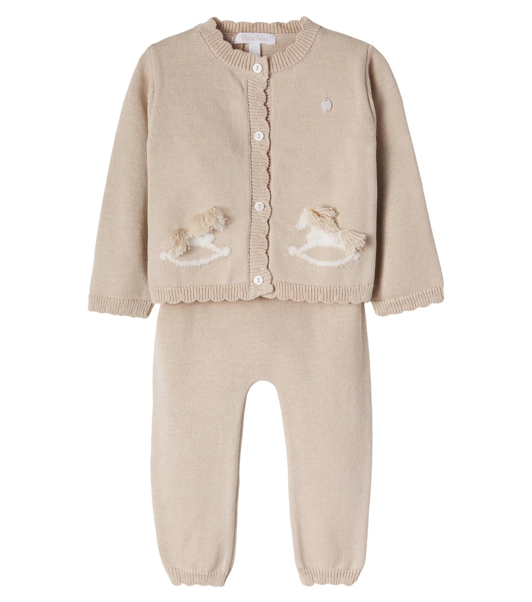 Patachou - Baby cotton cardigan and pants set