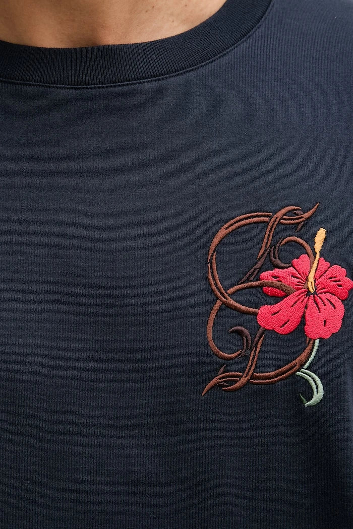 Drôle de Monsieur erkek pamuklu D Hibiscus Broddée tişört