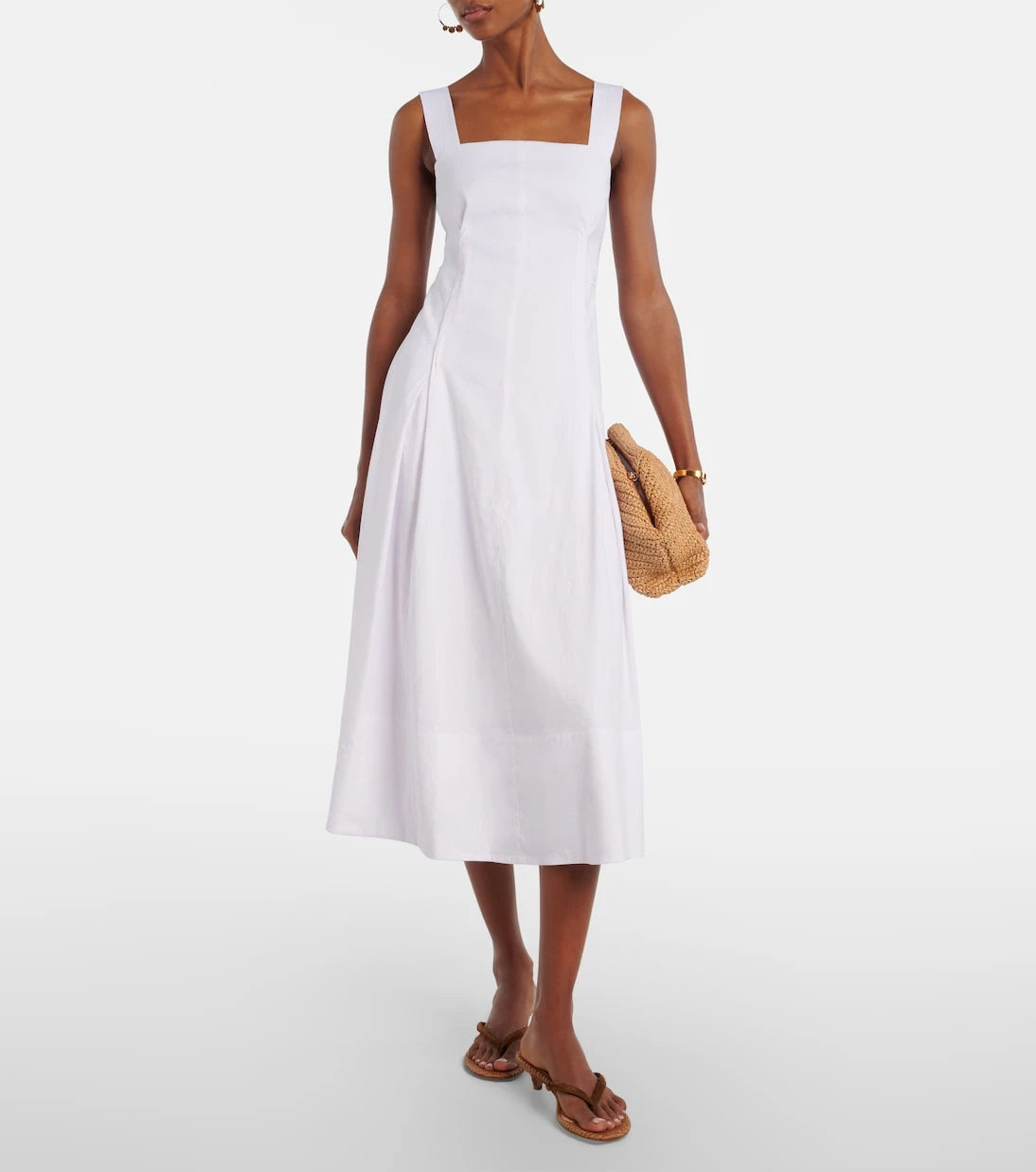 Vince - Linen-blend midi dress