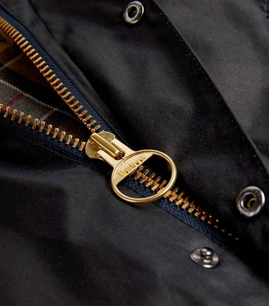 Navy Waxed Bedale Jacket