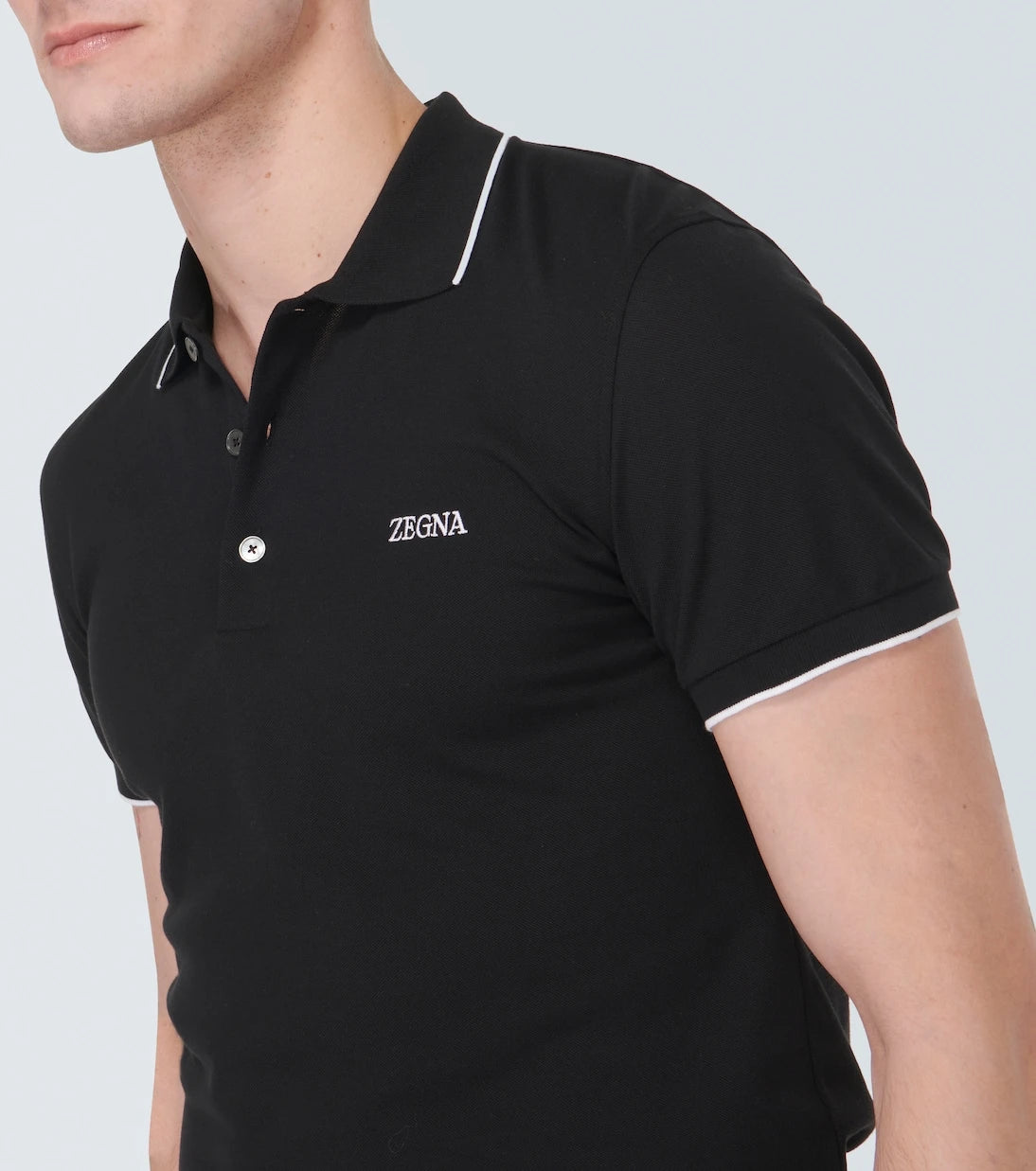 Zegna - Pamuklu karışım polo tişört