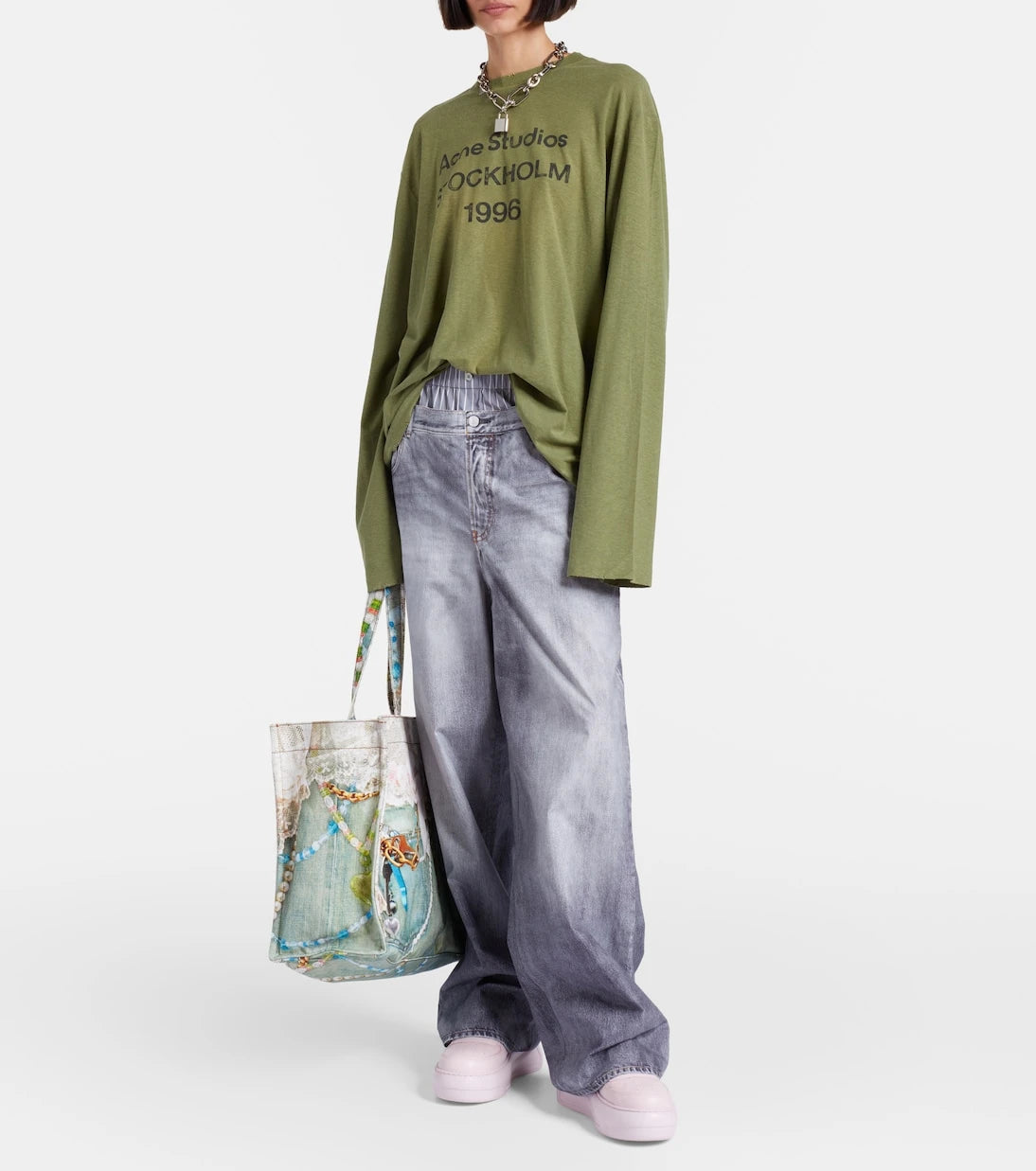 Acne Studios - Face leather platform sneakers