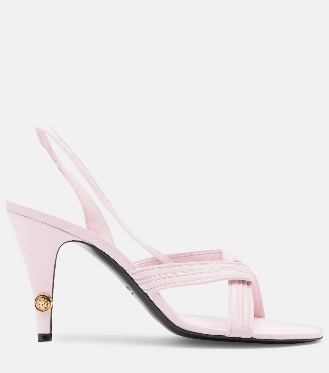 Versace - Gianni Medusa leather slingback sandals