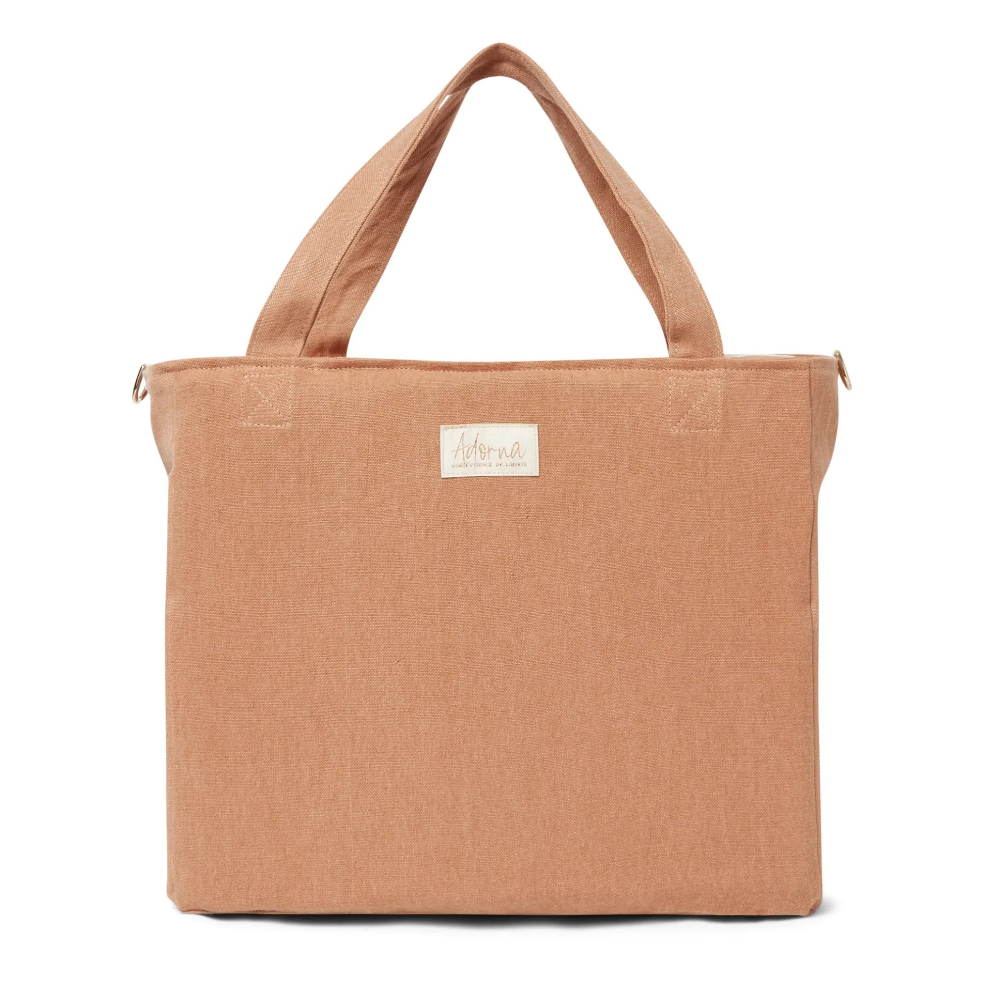 Adorna - Isia Linen Changing Bag | Terracotta