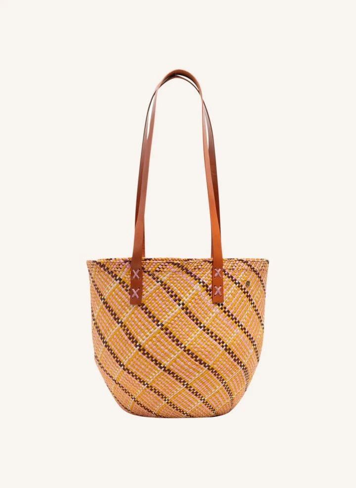 Guanabana - Cabas Canasto Leather handle | Apricot