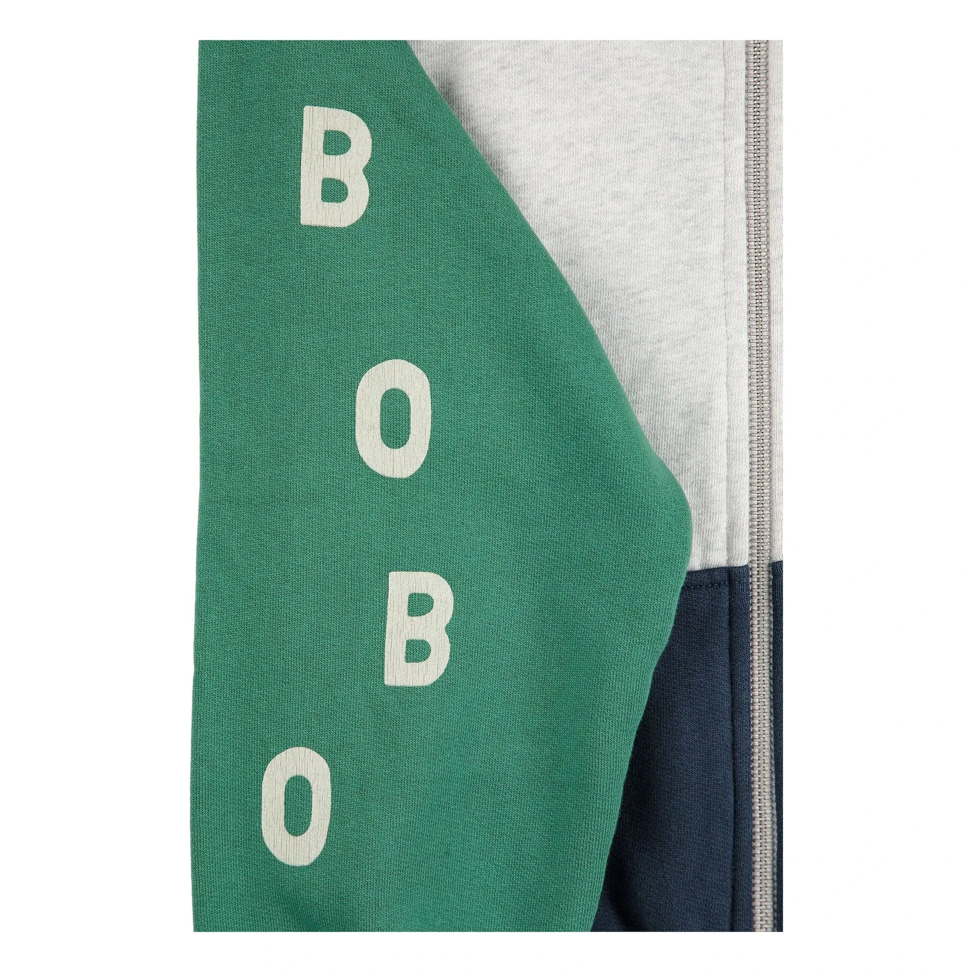 Bobo Choses - Colorblock organic cotton sweatshirt | Heather grey