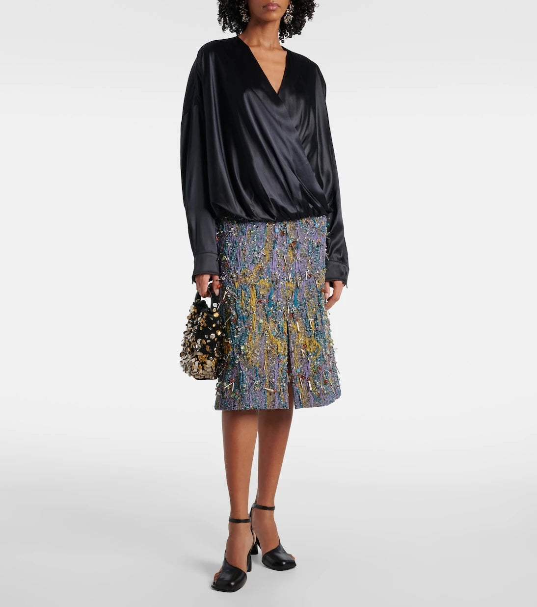 Dries Van Noten - Silk-blend satin blouse