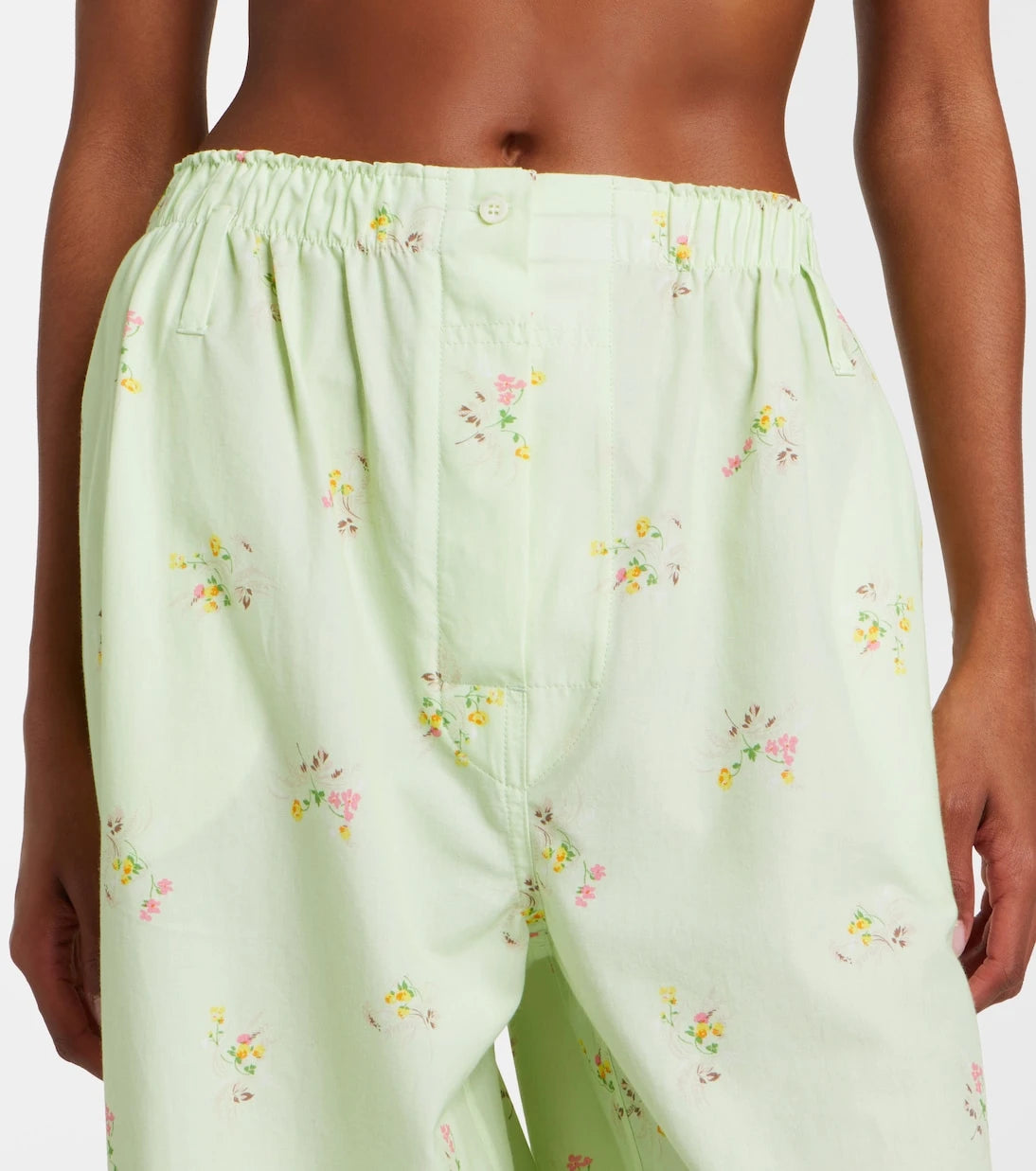 Prada - Floral cotton wide-leg pants
