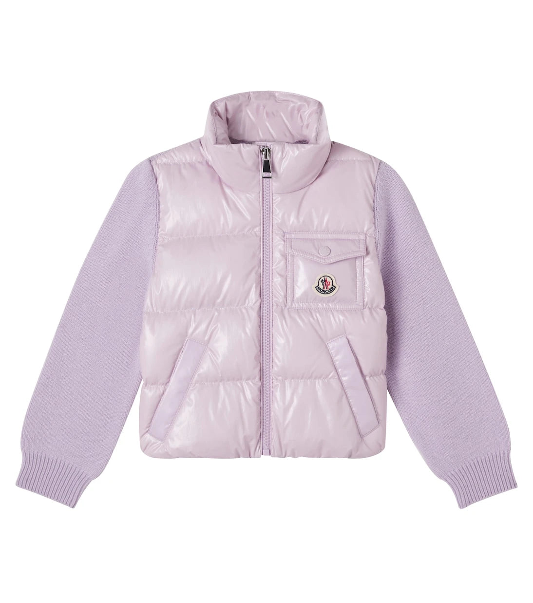 Moncler Enfant - Down-paneled virgin wool cardigan