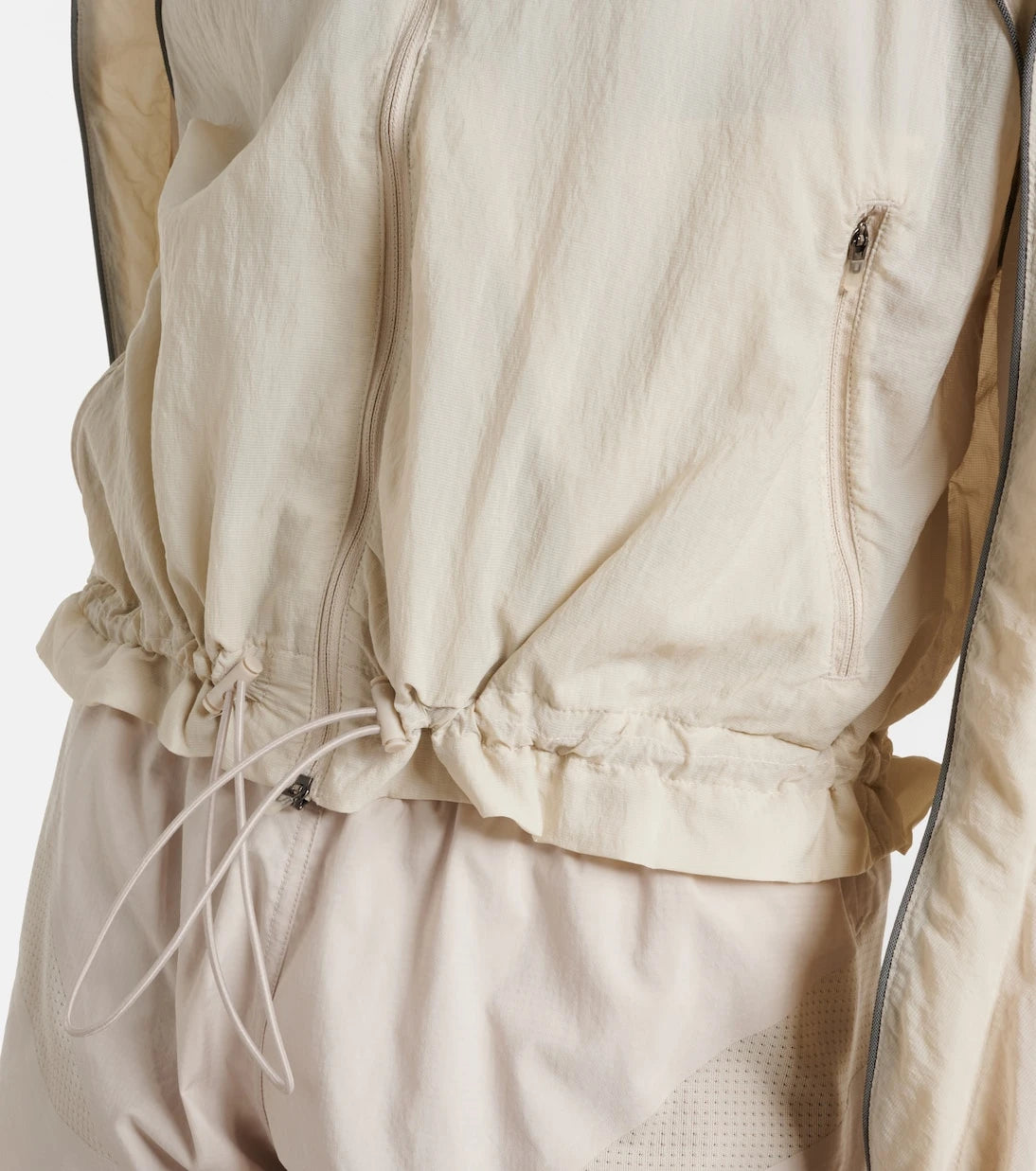 Adidas by Stella McCartney - Gathered hooded track jacket