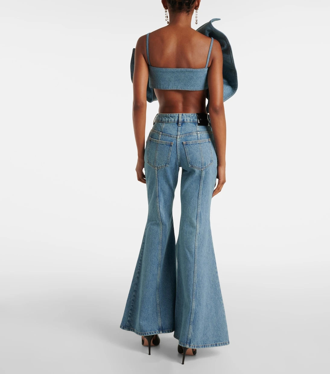 Nina Ricci - Bow-detail denim top