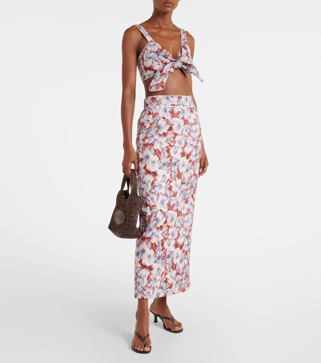 Posse - Emma floral linen maxi skirt