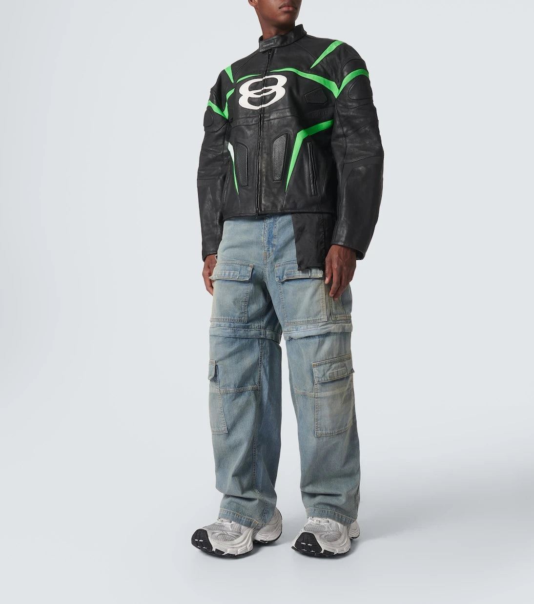 Balenciaga - Logo leather jacket