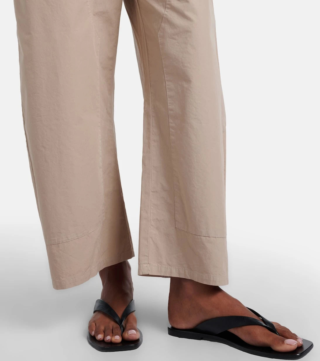 Leset - Kyoto cotton cropped wide-leg pants