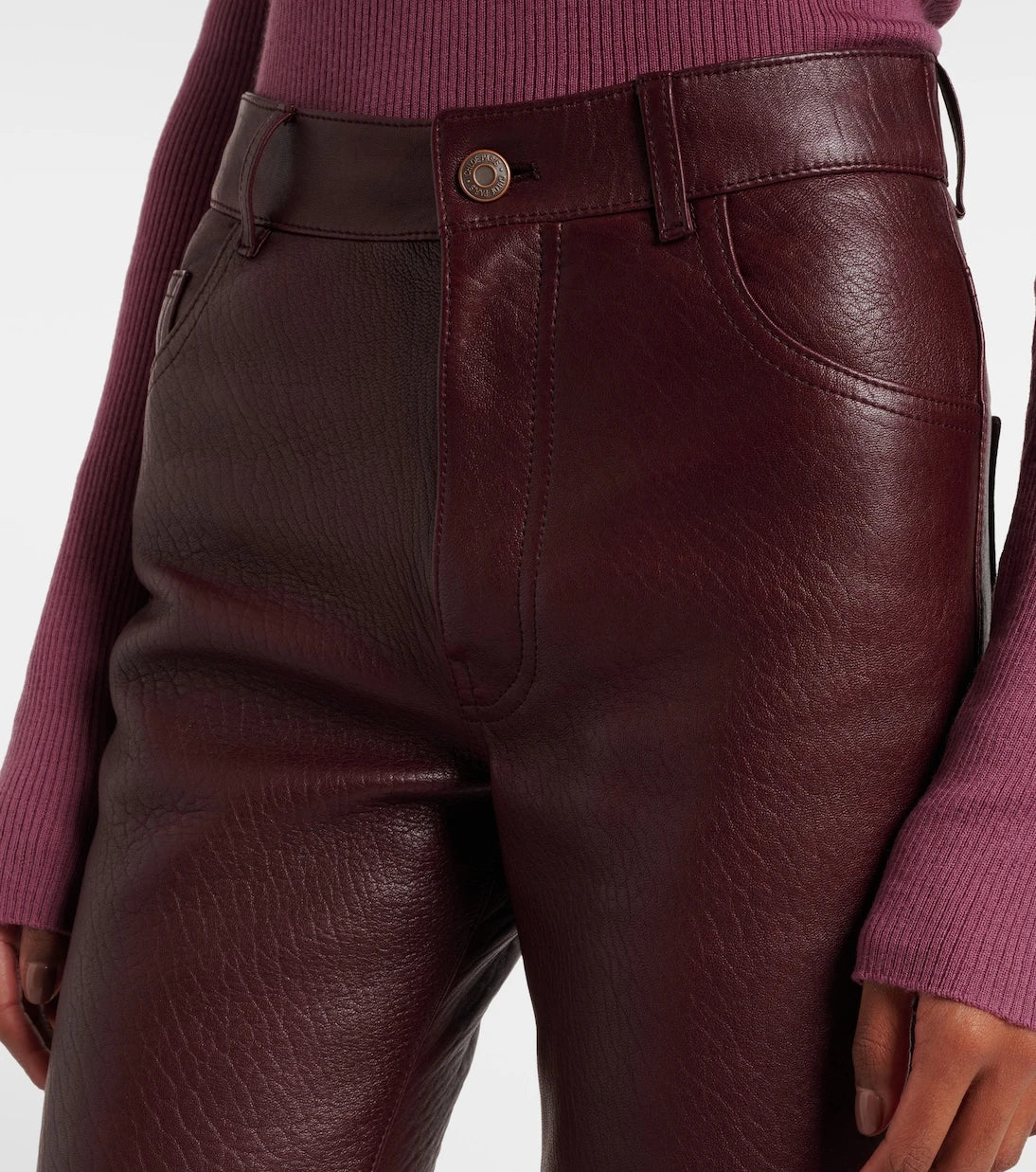 Chloé - Leather flared pants