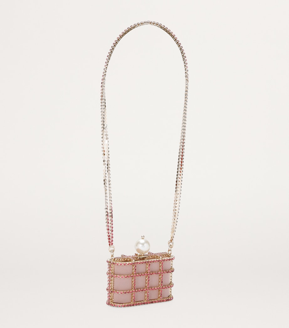 Rosantica Pink Mini Crystal-Embellished Holli Cross-Body Bag