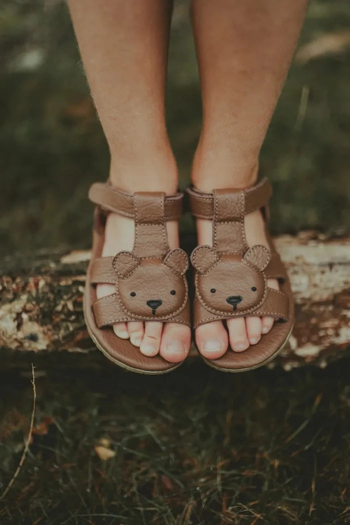 Детски сандали от кожа Donsje Dhalo Sandals Bear