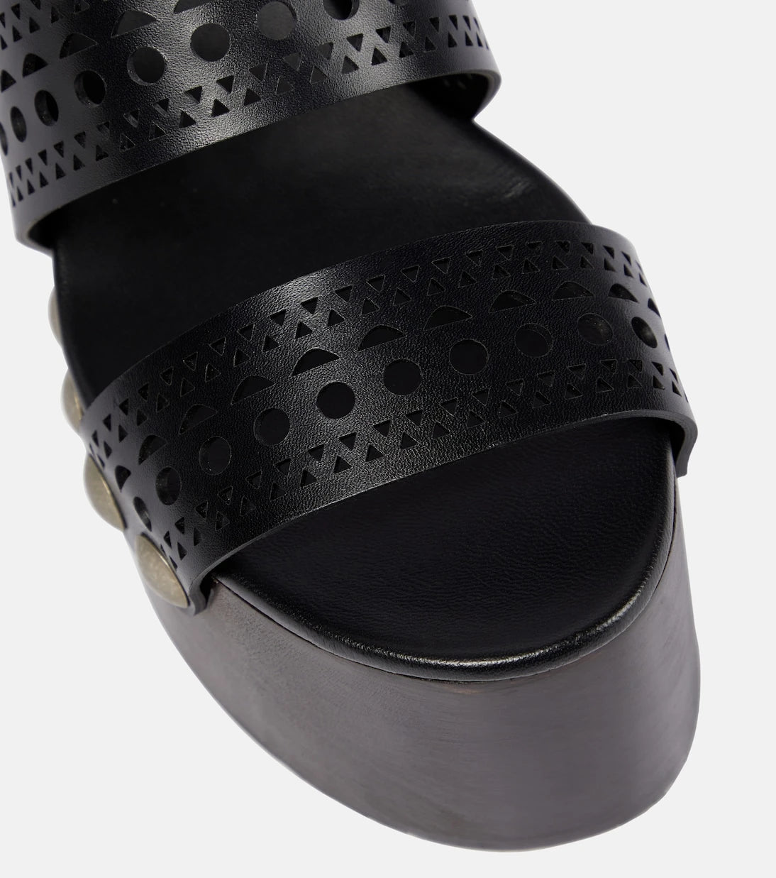 Alaïa - Leather wedge sandals