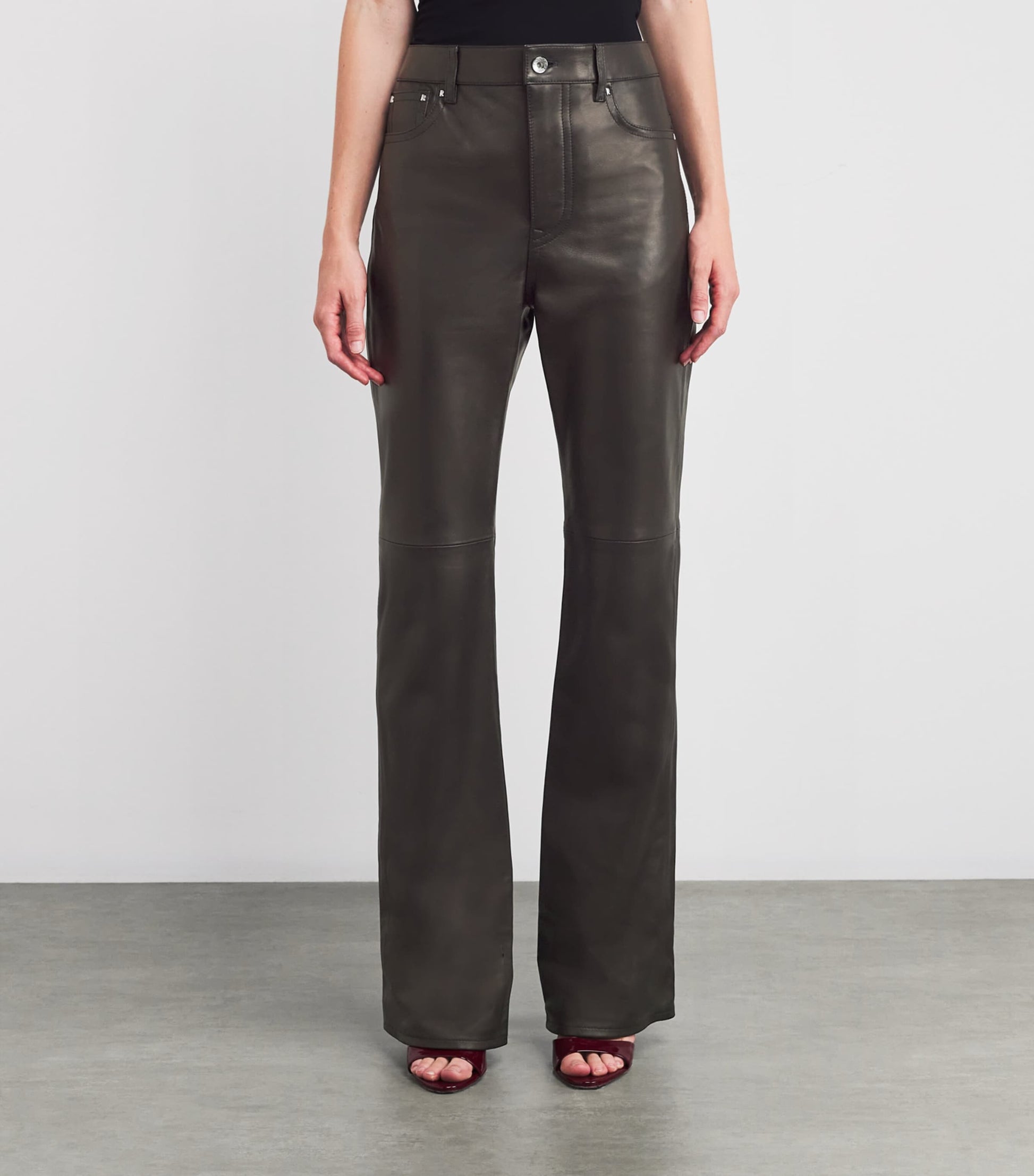 Paco Rabanne Black Leather Trousers