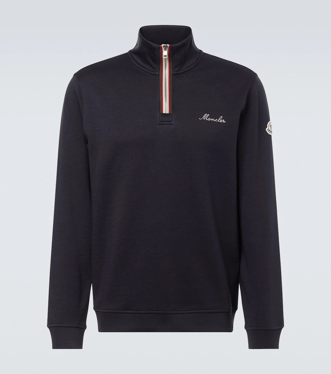 Moncler - Cotton jersey half-zip sweatshirt