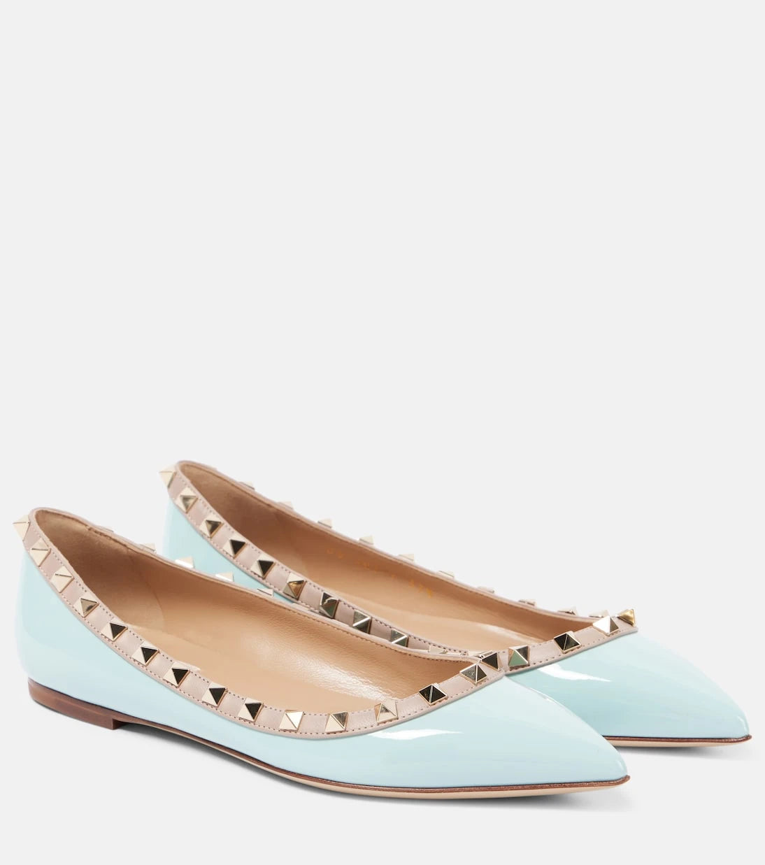 Valentino Garavani - Rockstud patent leather ballet flats