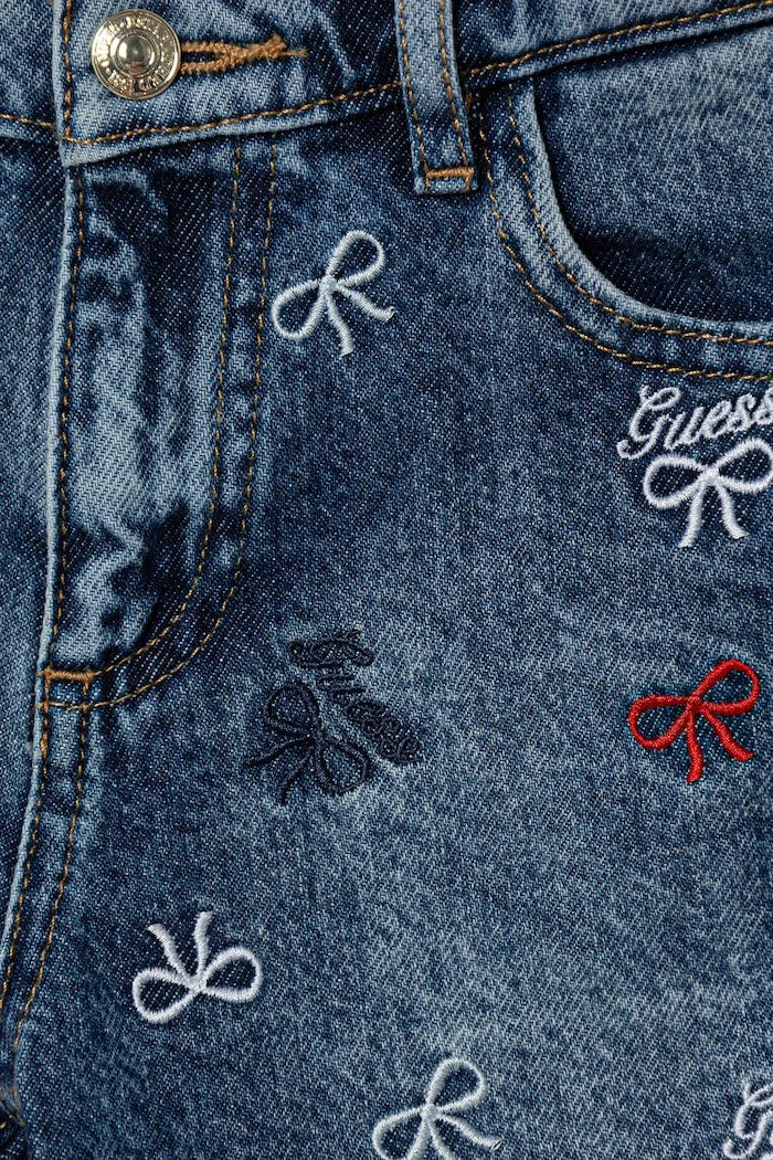 Детски дънков къс панталон Guess