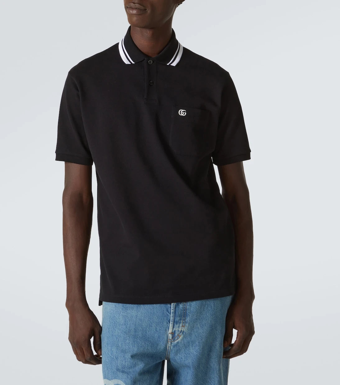 Gucci - GG Web cotton-blend polo shirt