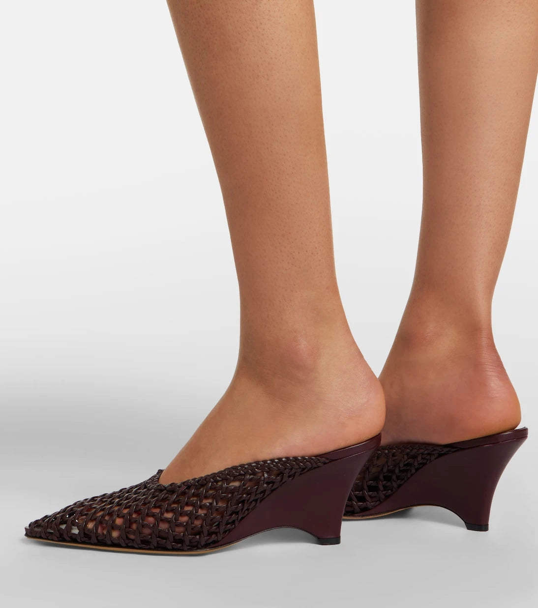 Le Monde Béryl - Victoria leather wedge mules