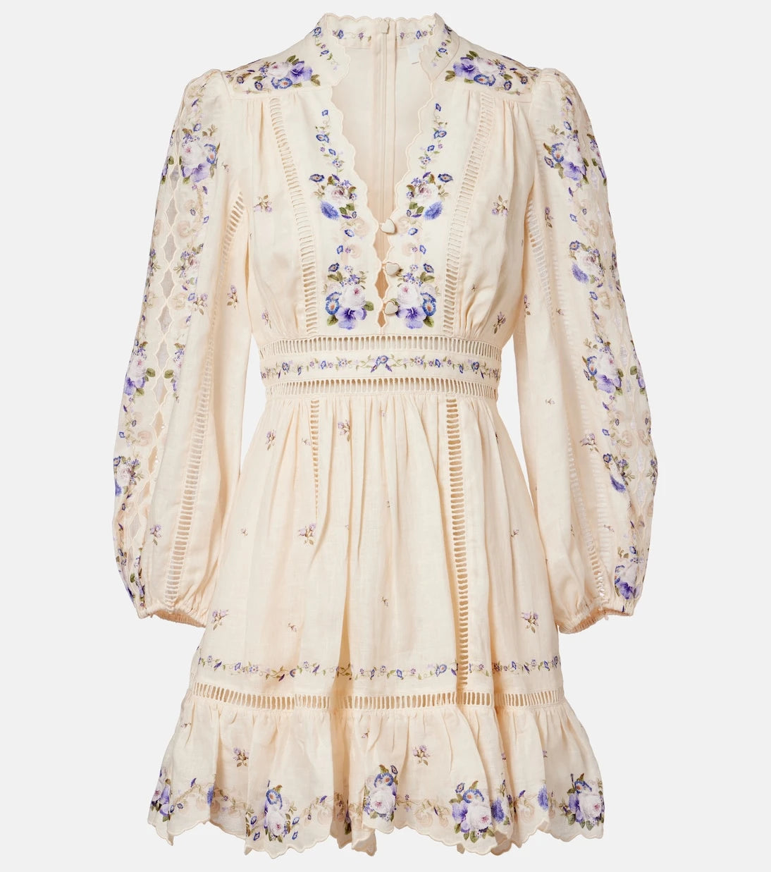Zimmermann - Patience floral linen minidress