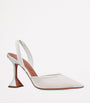 Mesh Holli Slingback Pumps 95 WHITE
