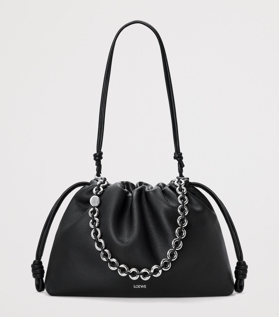 Large Leather Flamenco Shoulder Bag