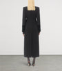 Valentino Black Virgin Wool-Cashmere Bow Overcoat