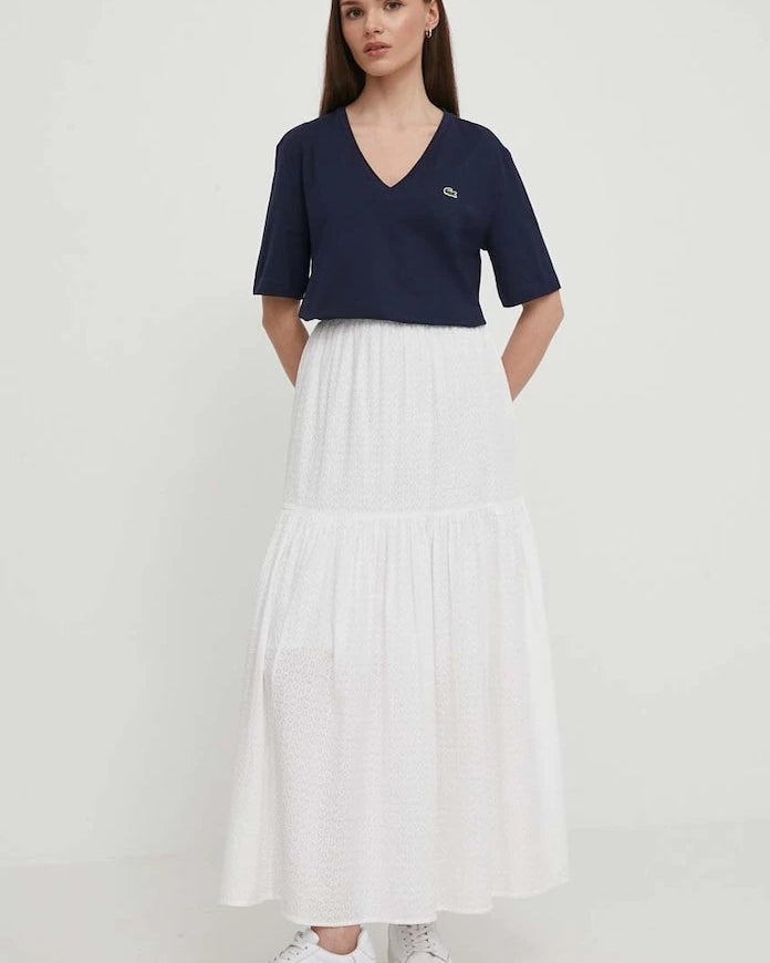 Lacoste basic kadın pamuklu tişört
