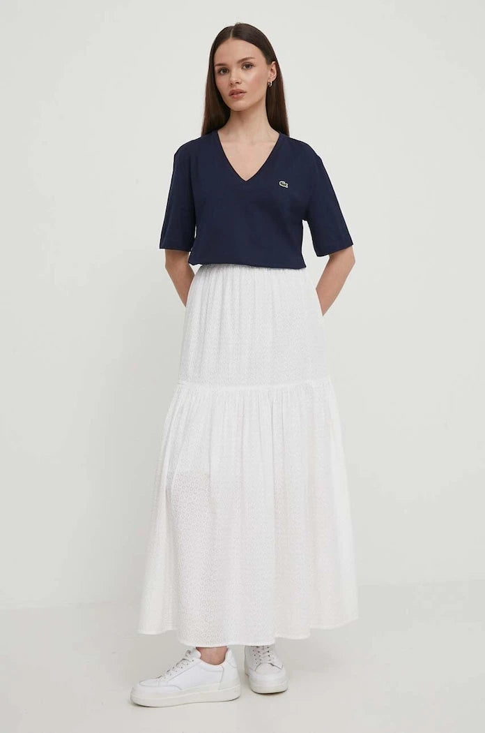 Lacoste basic kadın pamuklu tişört