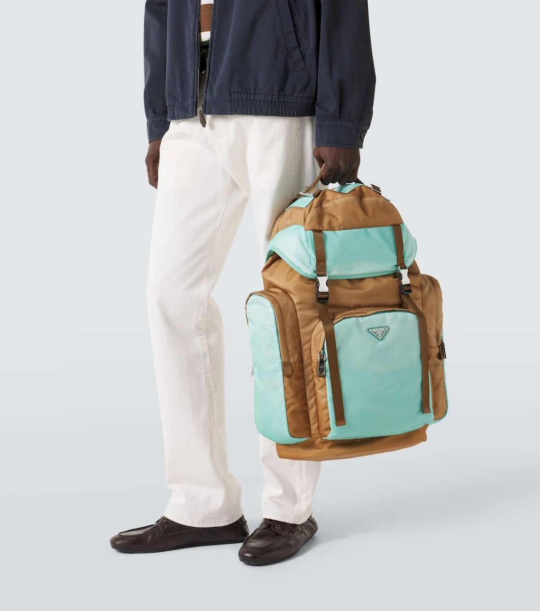 Prada - Large Re-Nylon and Saffiano leather backpack