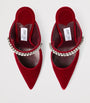 Red Bing 100 Velvet Mules