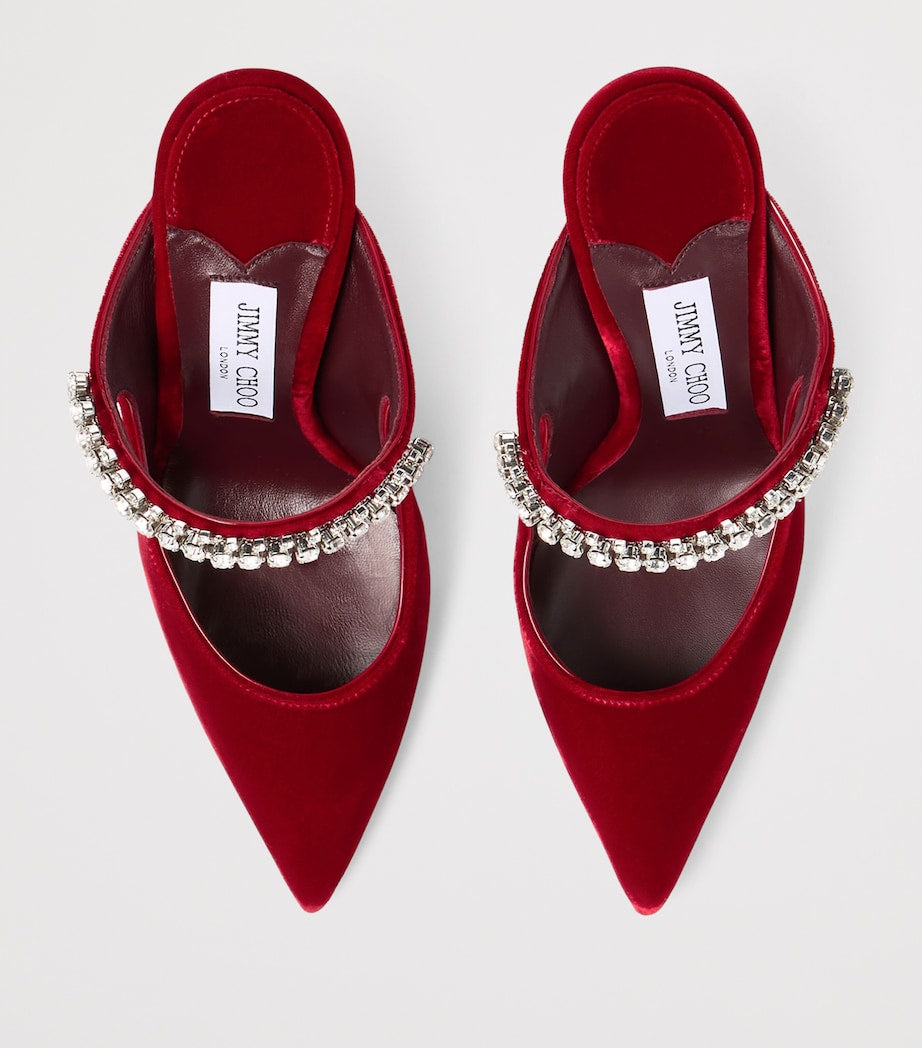 Red Bing 100 Velvet Mules