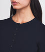 Weekend Max Mara Blue Rib-Knit Cropped Cardigan