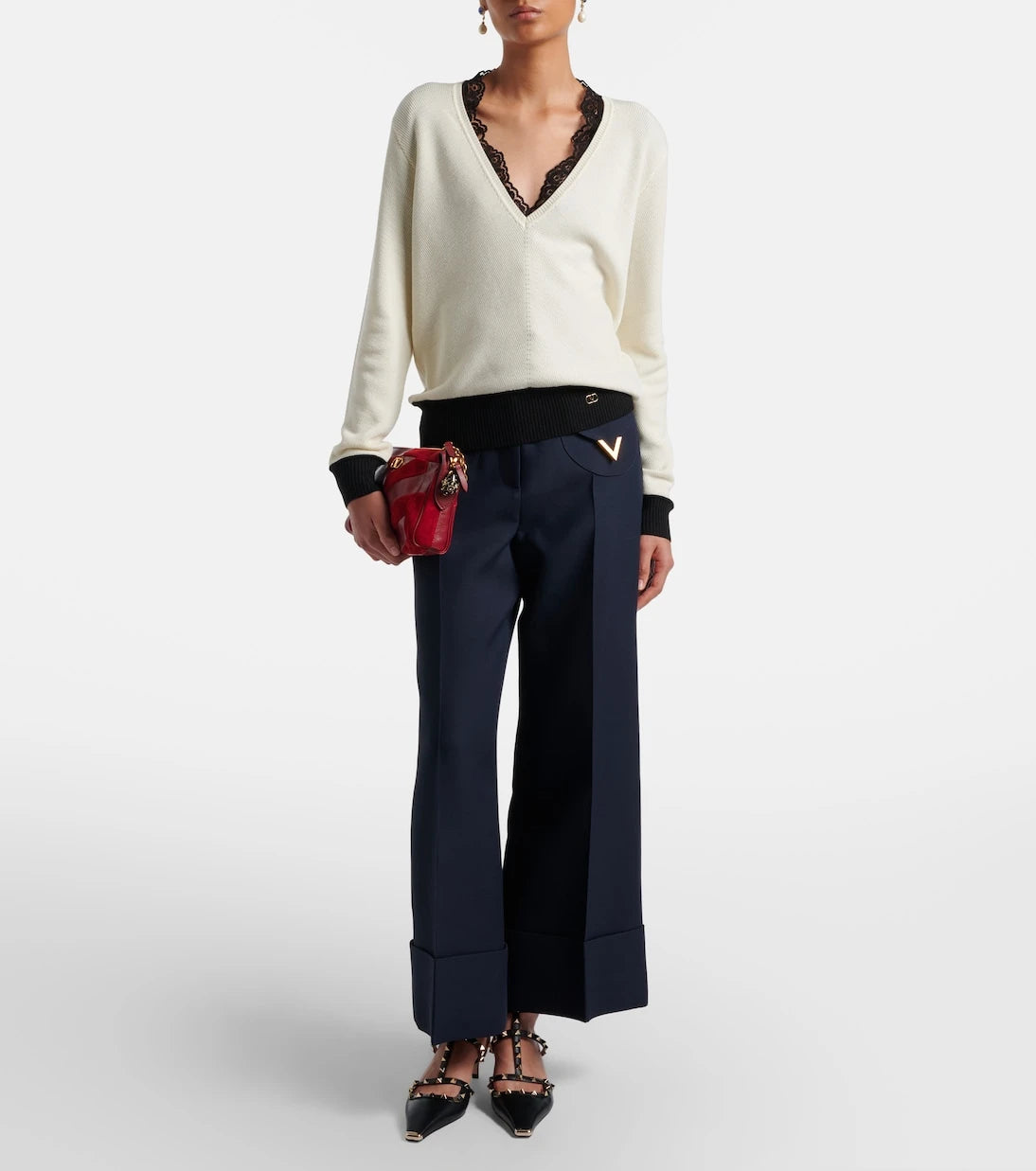 Valentino - VLogo wool-blend sweater