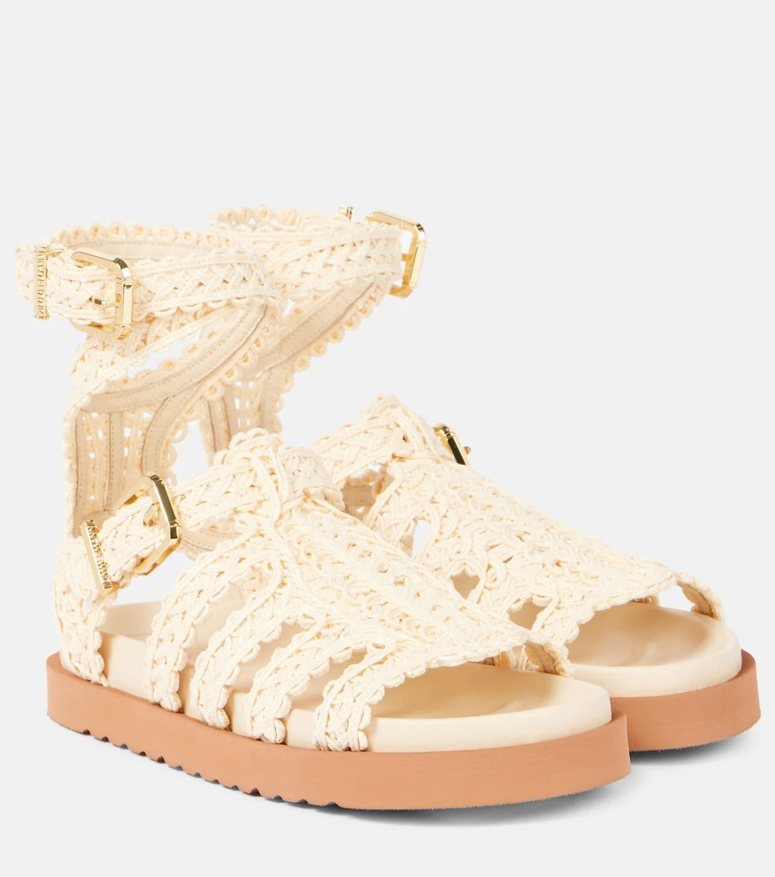 Zimmermann - Goldie raffia gladiator sandals