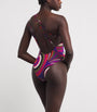 PUCCI Multi One-Shoulder Printed Swimsuit