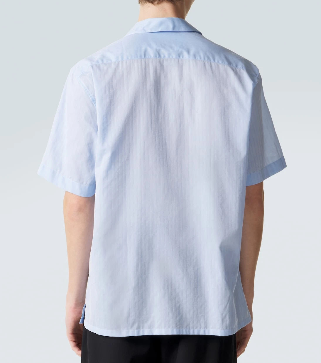 Brioni - Striped cotton poplin bowling shirt