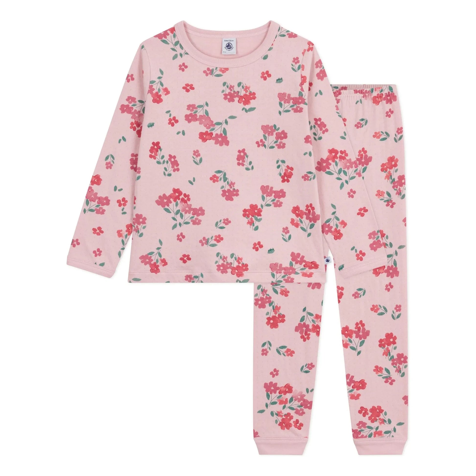 Petit Bateau - Organic Cotton Floral Light Pyjamas | Pink