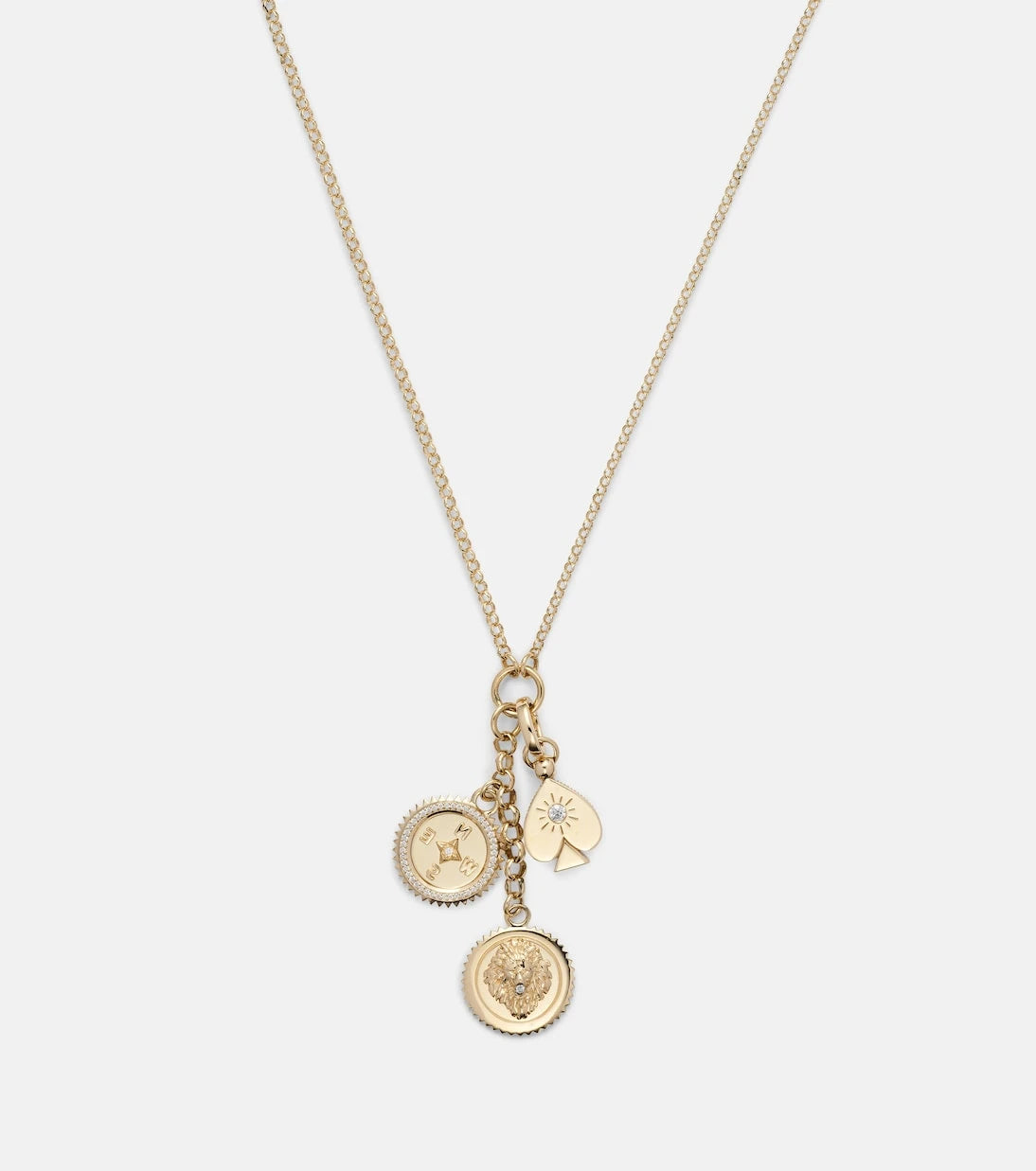 FoundRae - 18kt gold pendant necklace with diamonds