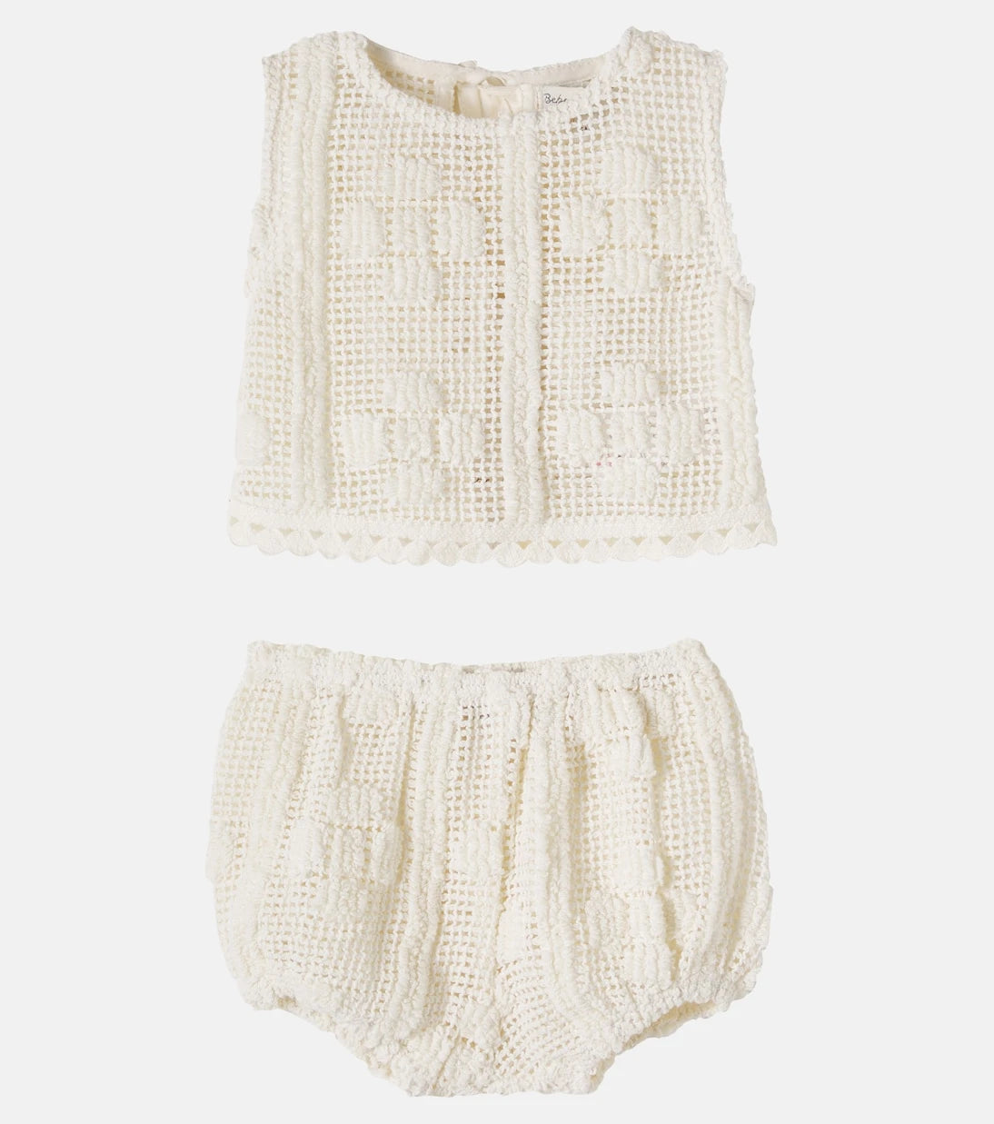 Bebe Organic - Baby Inez cotton-blend top and bloomers set