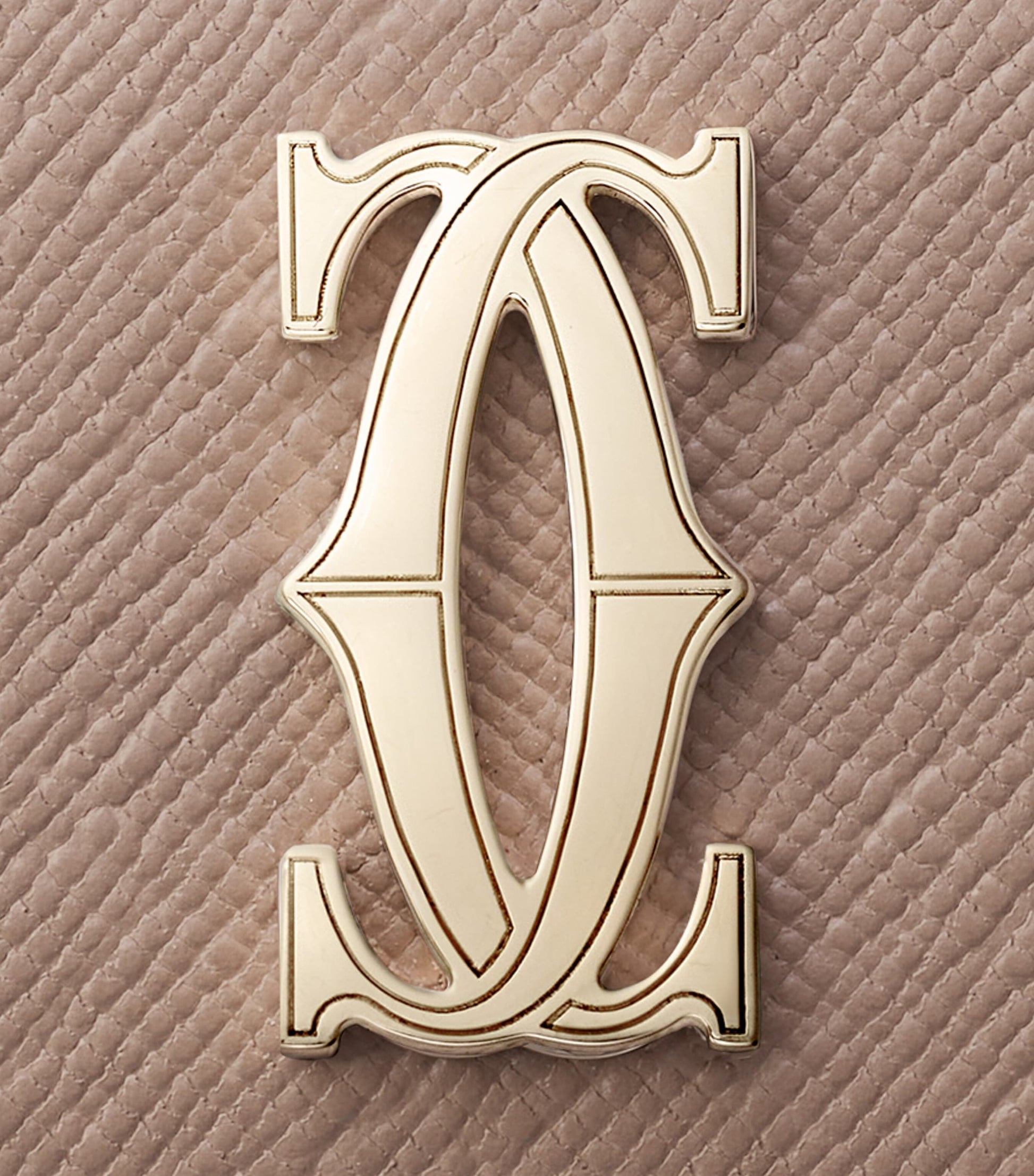 Cartier Beige Leather C de Cartier Mini Wallet