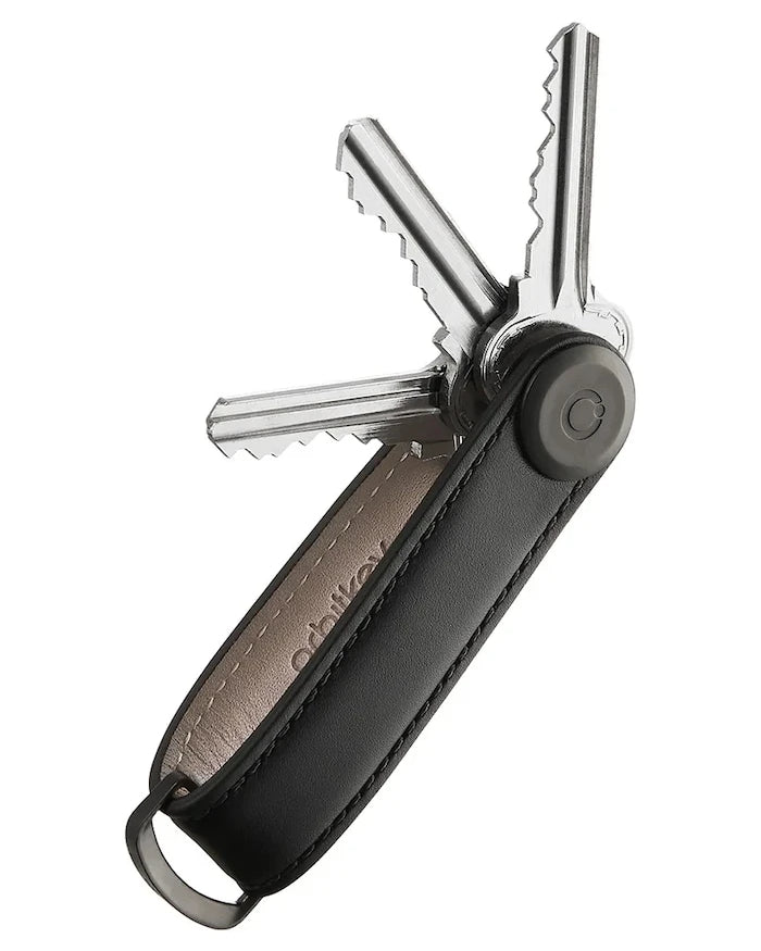 Orbitkey Deri Siyah Anahtarlık 8,5 cm
